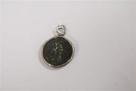 A Roman bronze coin, possibly Maximianus, Dia 20mm (overall); 9.6g gross
